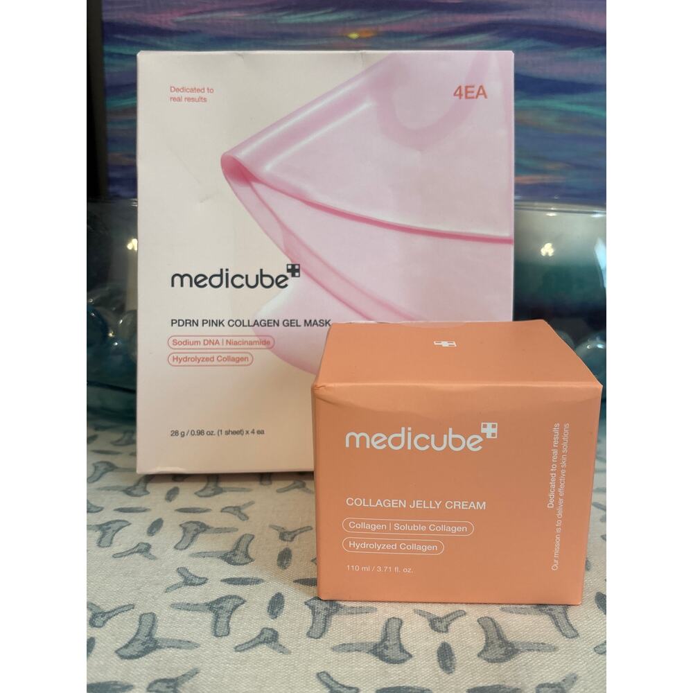 Medicube Collagen Jelly Cream and PDRN Pink Collagen Gel Mask Set